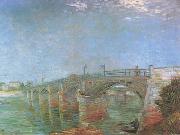 Vincent Van Gogh The Seine Bridge at Asnieres (nn04) oil painting on canvas